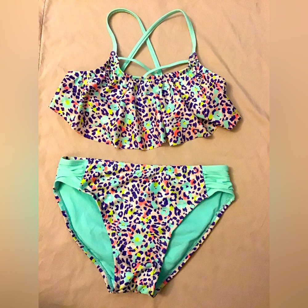 Girls So swimsuit size 12 Cheetah print